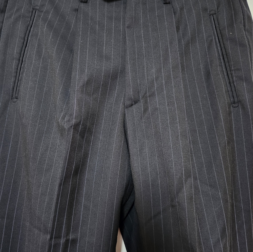 Men's Black Pinstripe Blazer